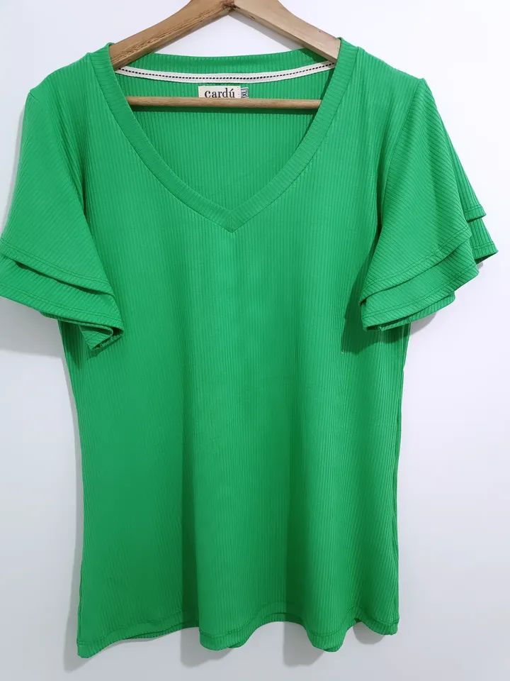 Polo Cardú manga corta campana cuello v