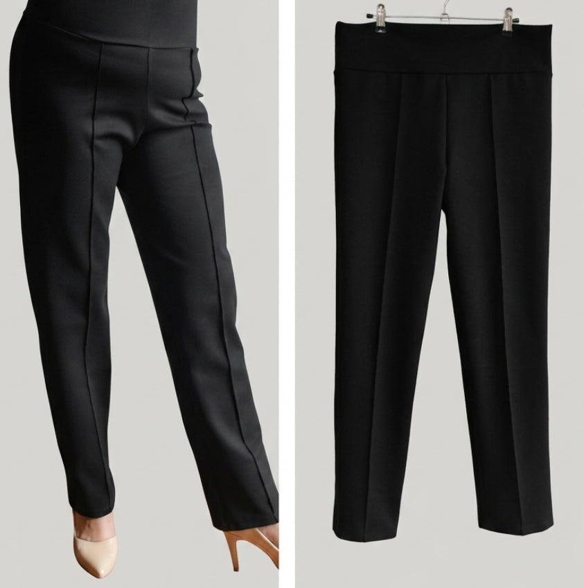 Pantalon recto en Loma negro